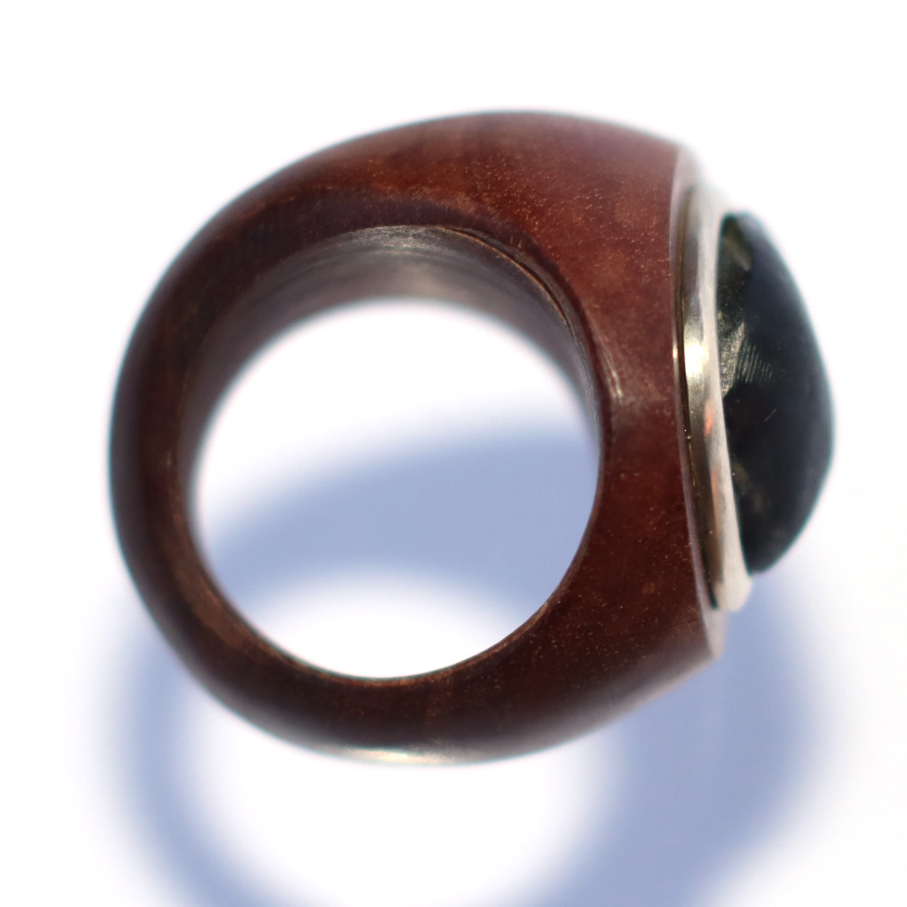 Anillo de luma, piedra del lago General Carrera y plata 950 - Imagen 3
