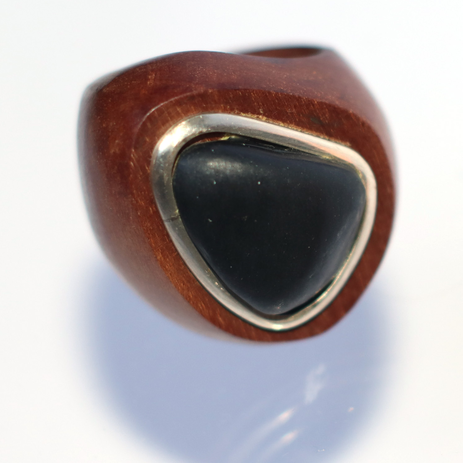 Anillo de luma, piedra del lago General Carrera y plata 950 - Imagen 4