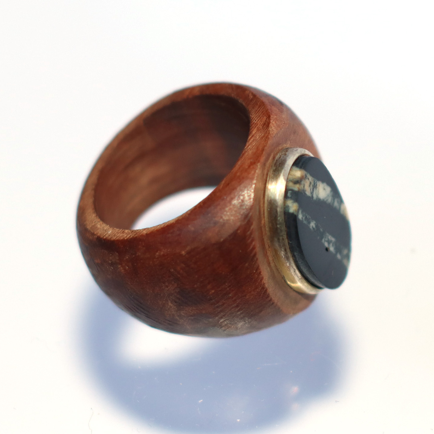 Anillo de luma, piedra del lago Gral. Carrera y plata 950 - Imagen 3